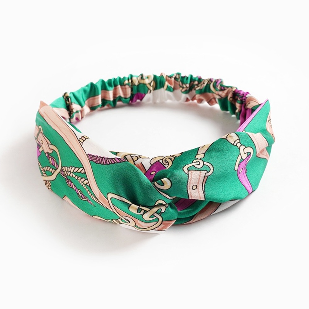 4 FOR $15 Silk satin print flower knot elastic Hair band . Twist Turban - Picture 9 of 9